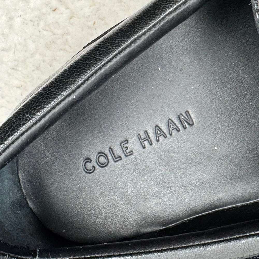 Cole Haan Driving Loafer Shoes Mens Size 10W Black‎ Leather Slip On Style C03557